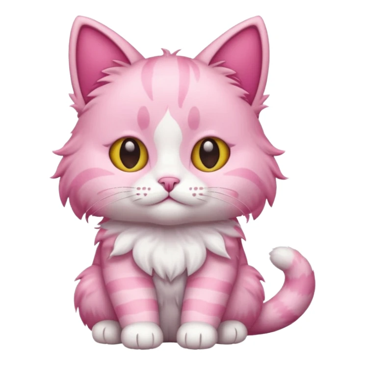 Pink cat W sticker