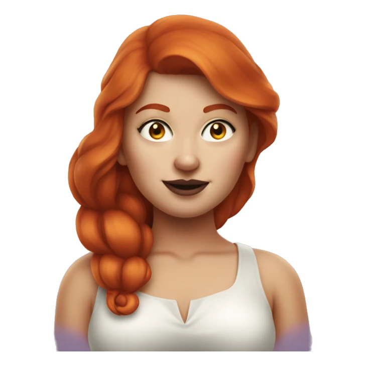 Curvy redhead Halloween sfw sticker