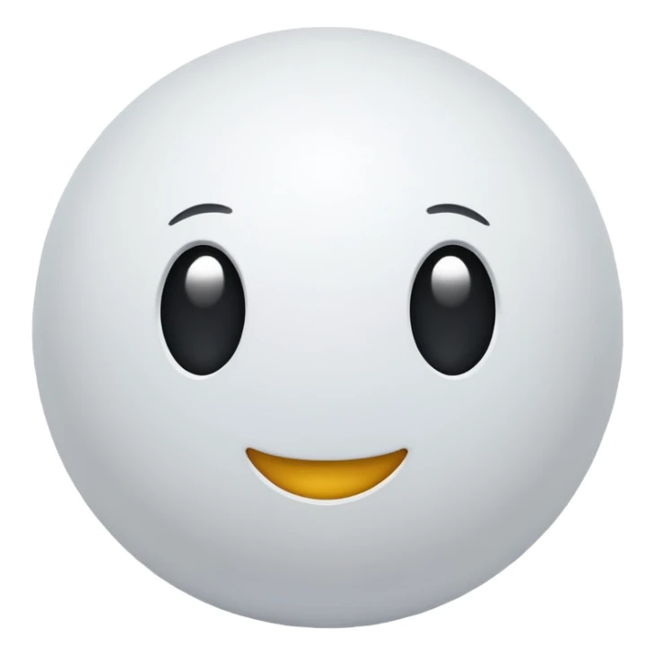 white color ball sticker