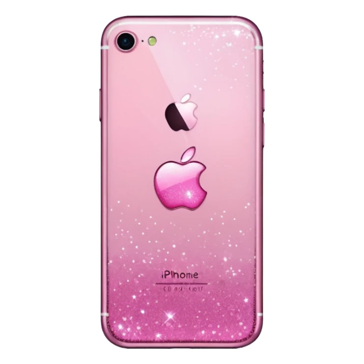 glitter pink iphone sticker