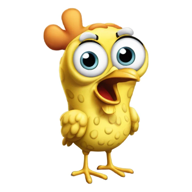 SpongeBob chicken meme sticker