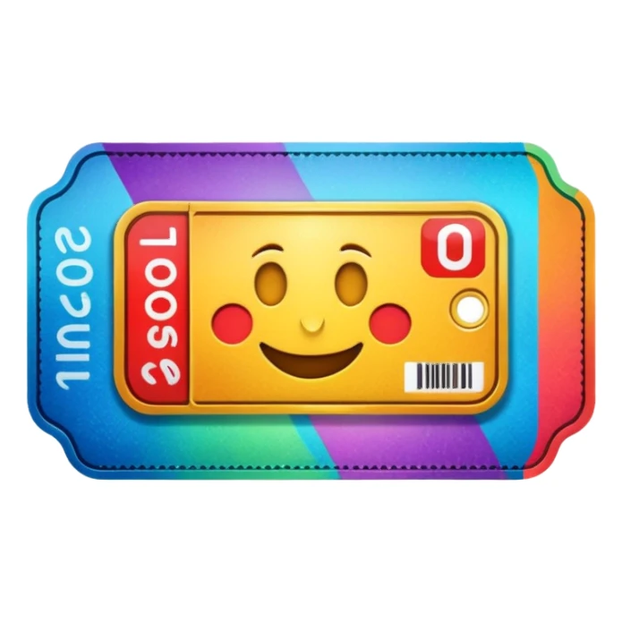 Ticket to get access to the app sticker