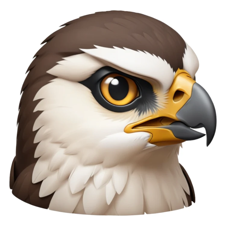 cinematic-noble-peregrin-falcon-portrait-emoji,-poised-and-majestic,-with-a-streamlined,-muscular-build,-a-sharply-hooked-beak,-and-intense,-piercing-eyes-that-exude-focus-and-speed,-simplified-yet-sharp-and-sophisticated-features sticker