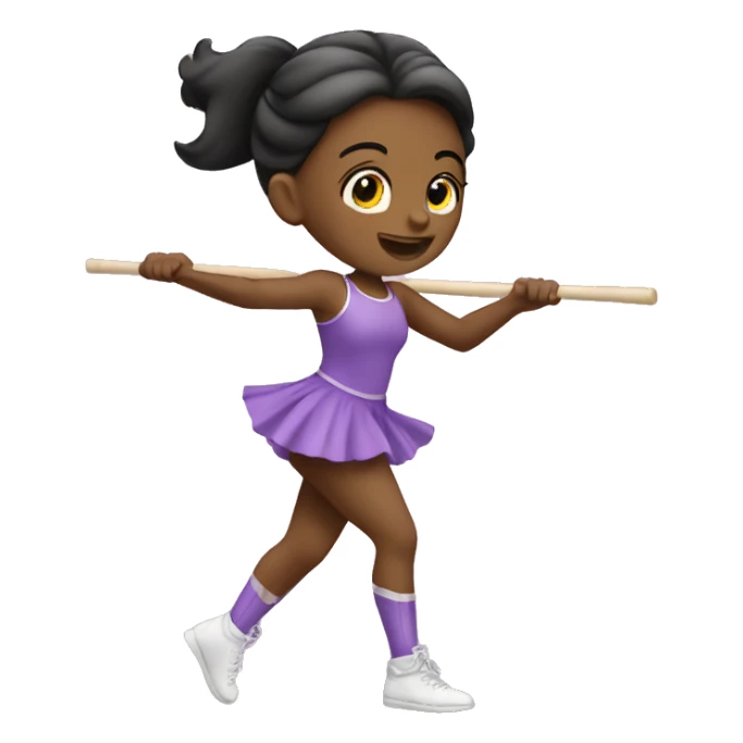 Girl baton twirling sticker