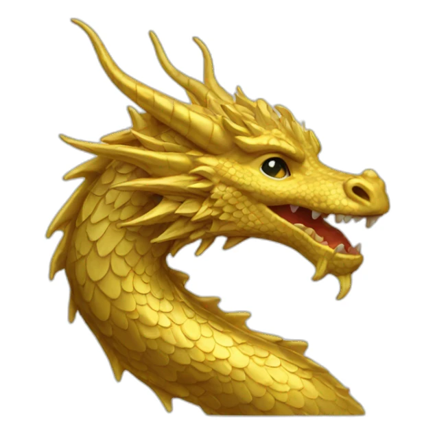 Gold dragon sticker