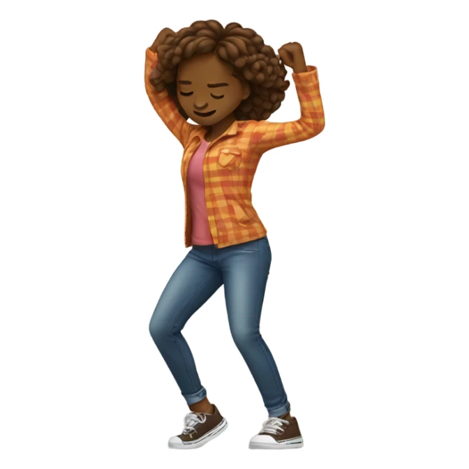 brown skin girl dabbing  sticker