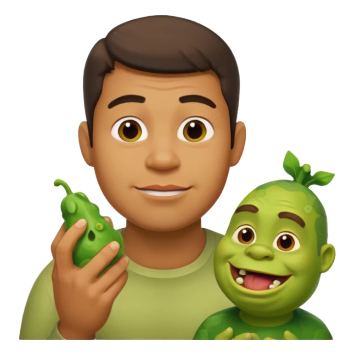 A man eating shrek sticker