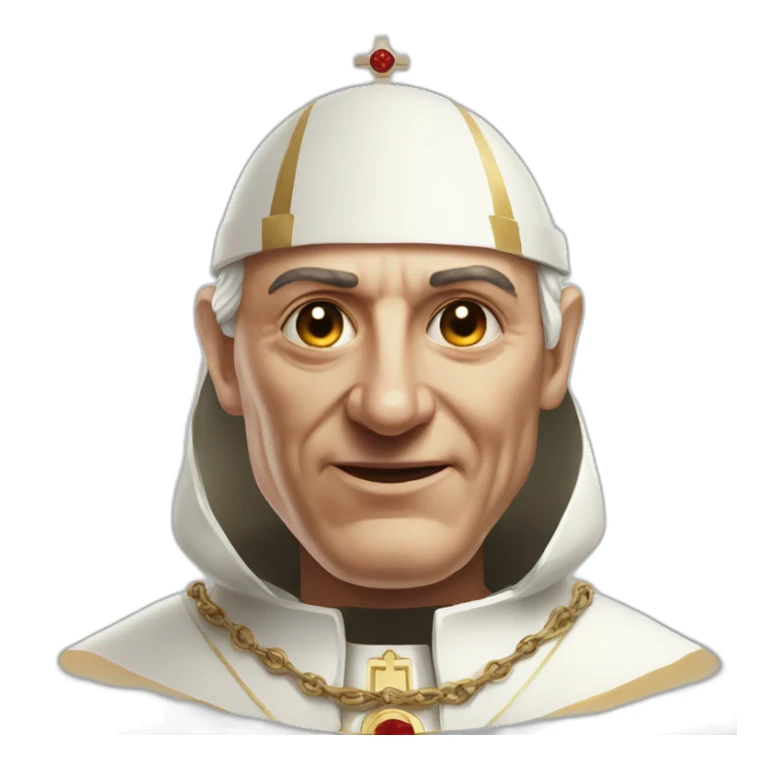 Pope bloody pixelated doom avatar sticker