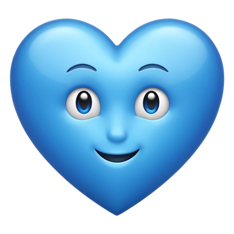 Coeur bleu Normal iPhone sticker