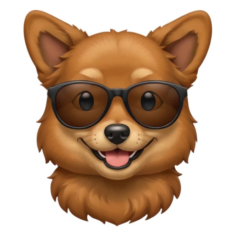 dog with black sunglasses sticker
