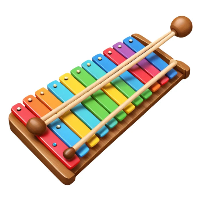 Xylophone 3D emoji sticker