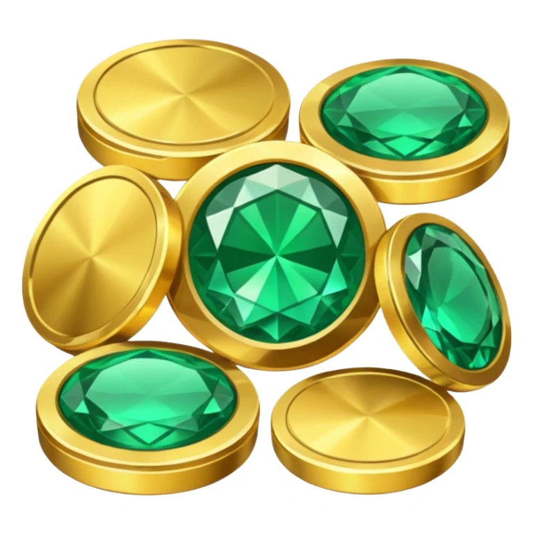 coins and gem sticker