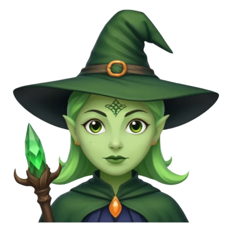 Witch with Green Skin sticker
