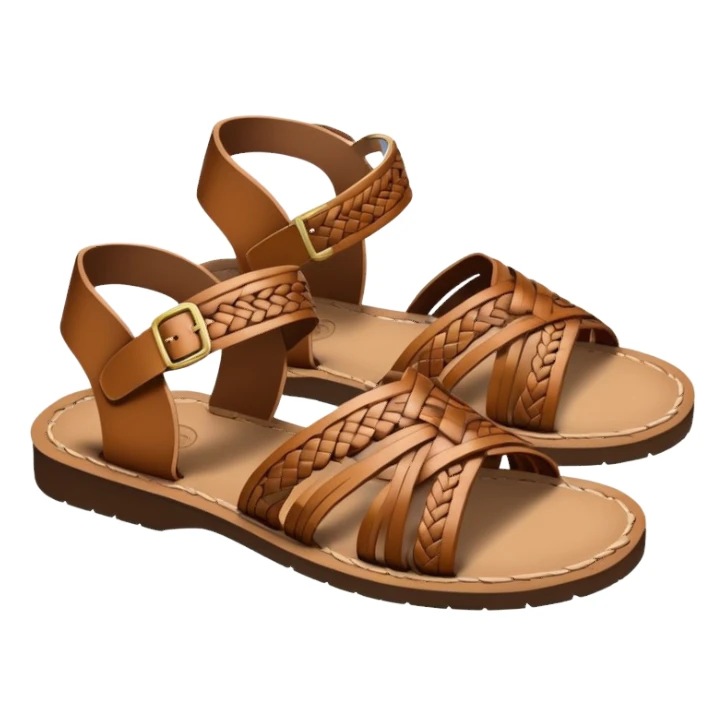 Brown Mexican huarache sandals sticker