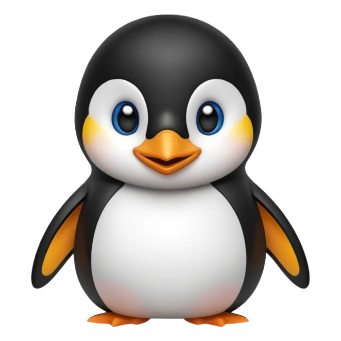 
a Penguin smiling with eyes sticker