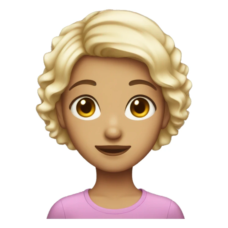 pretty short haired girl sticker