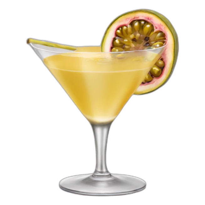 Martini passion fruit cocktail sticker