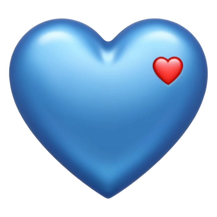 Blue heart with measuring scale sticker