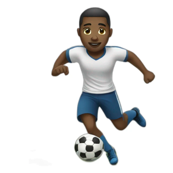 black man playing soccer sticker