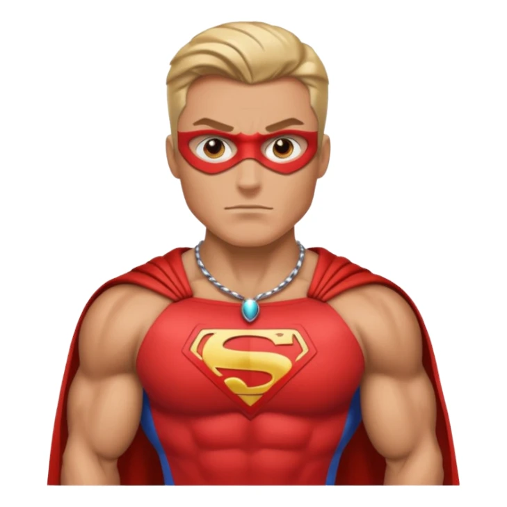 superhero with necklace sticker