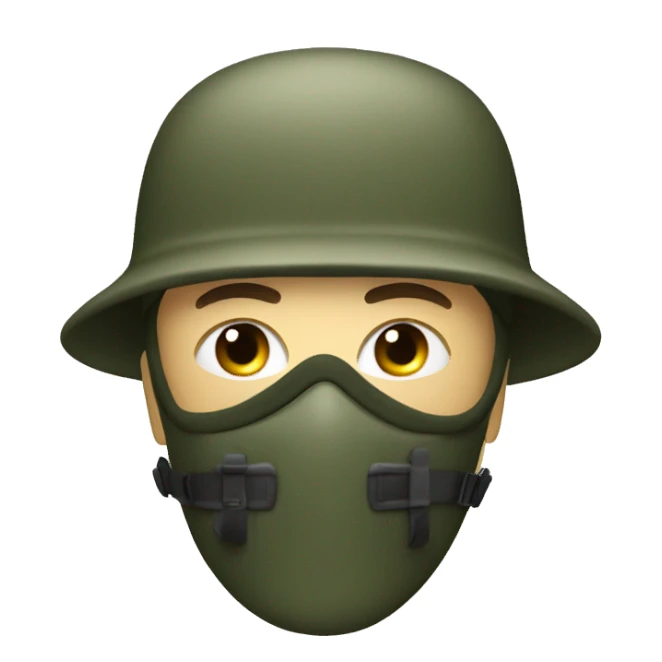 militär schutzmaske sticker