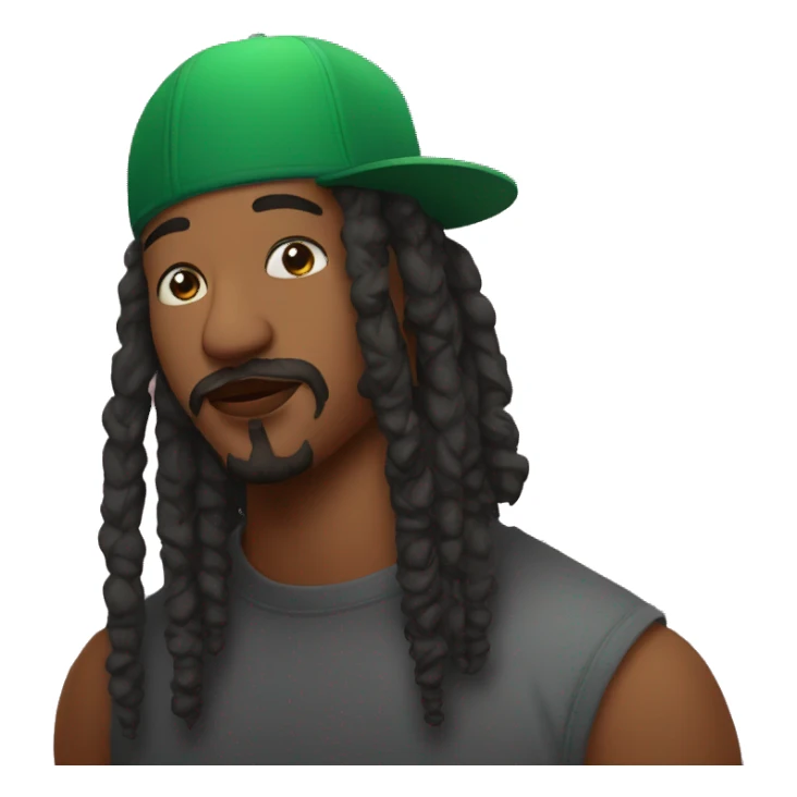 Persona con piercing en los labios con gorra y rastas sticker