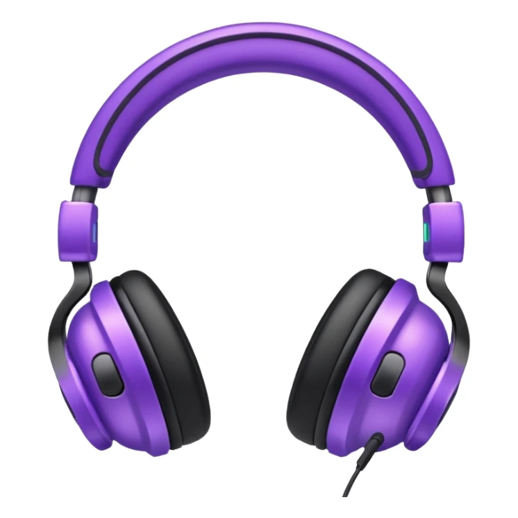 Glitter Purple and Cian headset sticker