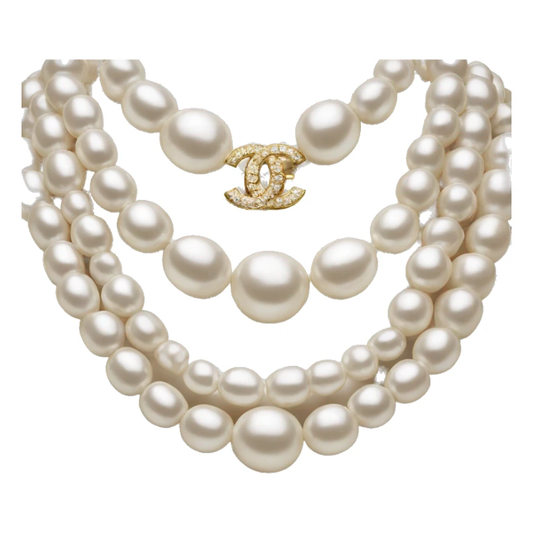 Chanel Three stack Pearl necklace  sticker