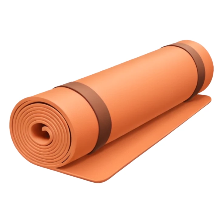 Peach colored yoga mat sticker