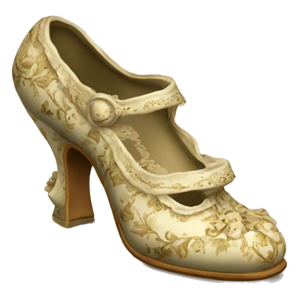 vintage rococo mary jane shoes sticker