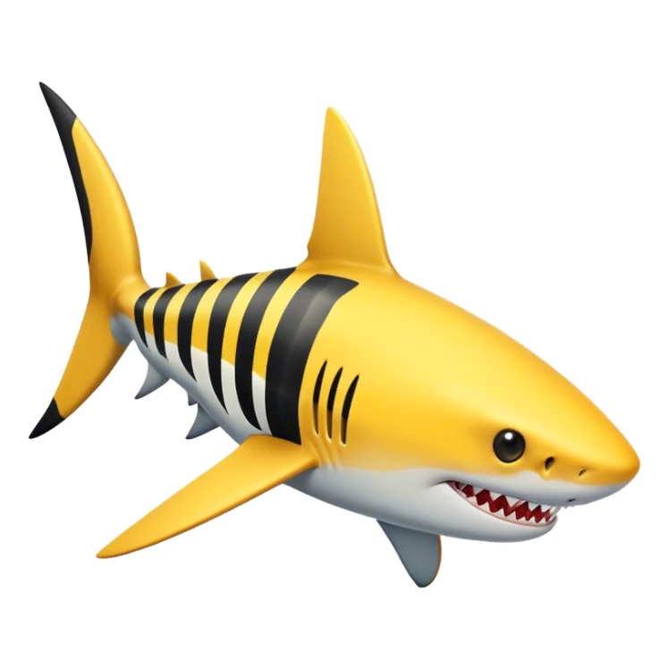Shark and bee mixed together  sticker