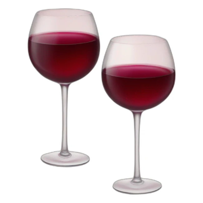 Two glasses of red wine are clinking sticker