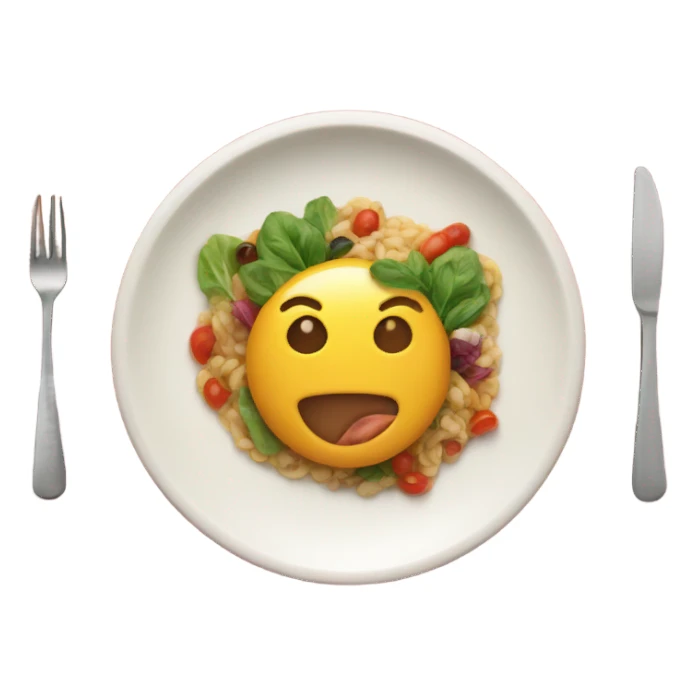 dish with food sticker