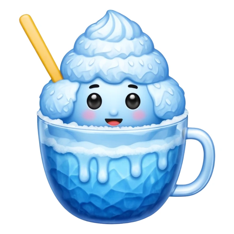 Shaved ice in a cup sticker