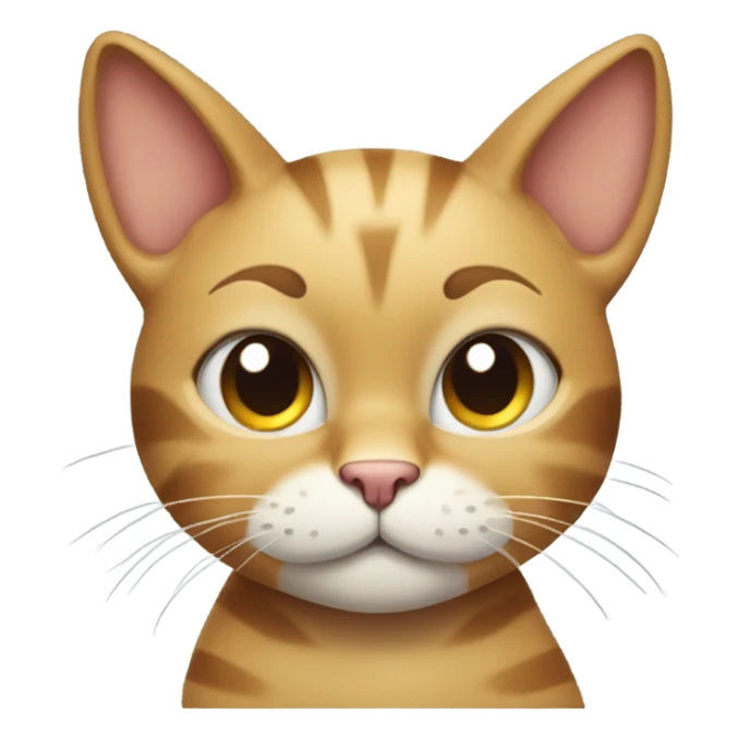 A cat smirking mischievously with one eyebrow raised sticker