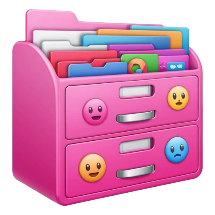 pink app drawer folder sticker