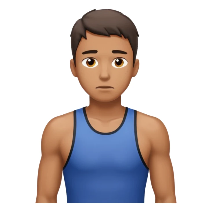 young man sweaty after training sticker