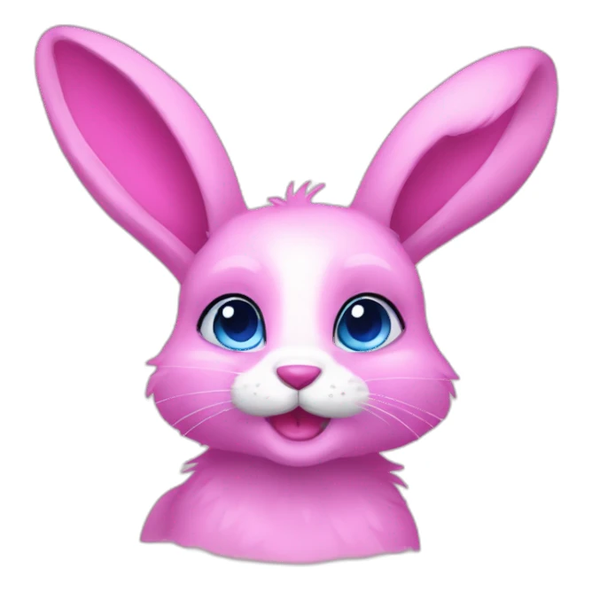pink and blue fursona bunny sticker