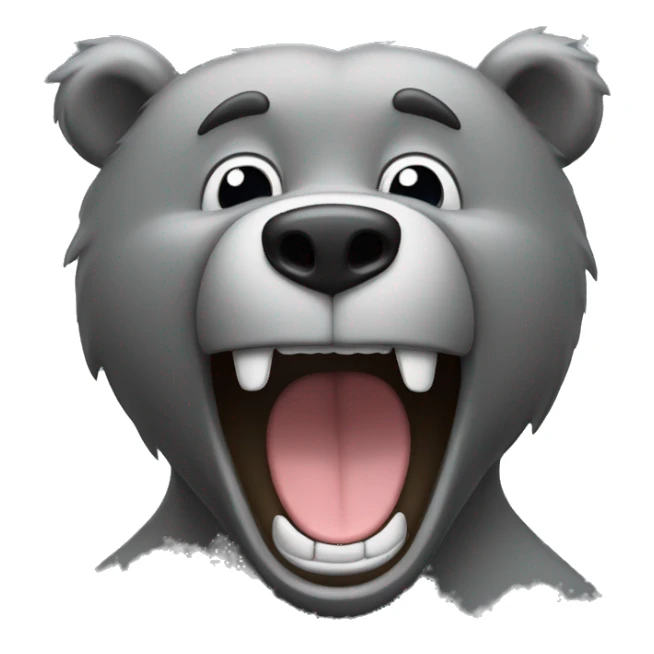 realistic-grey-bear-laughing-with-tears-so-hard sticker