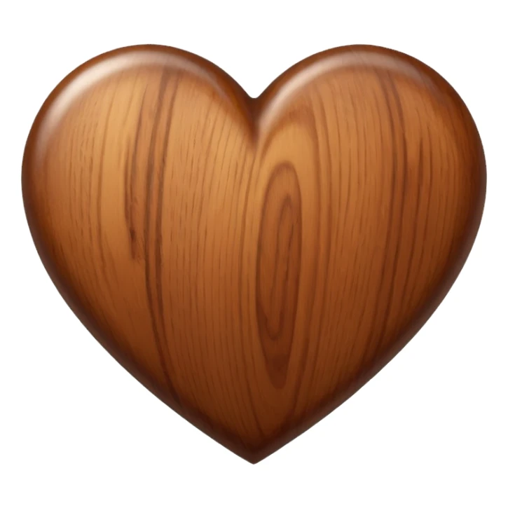 brown heart sticker