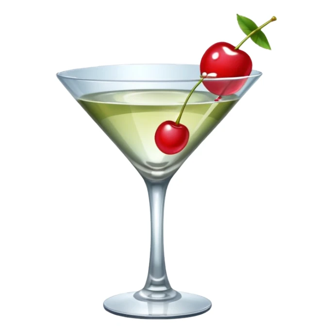 martini with cherry decoration sticker