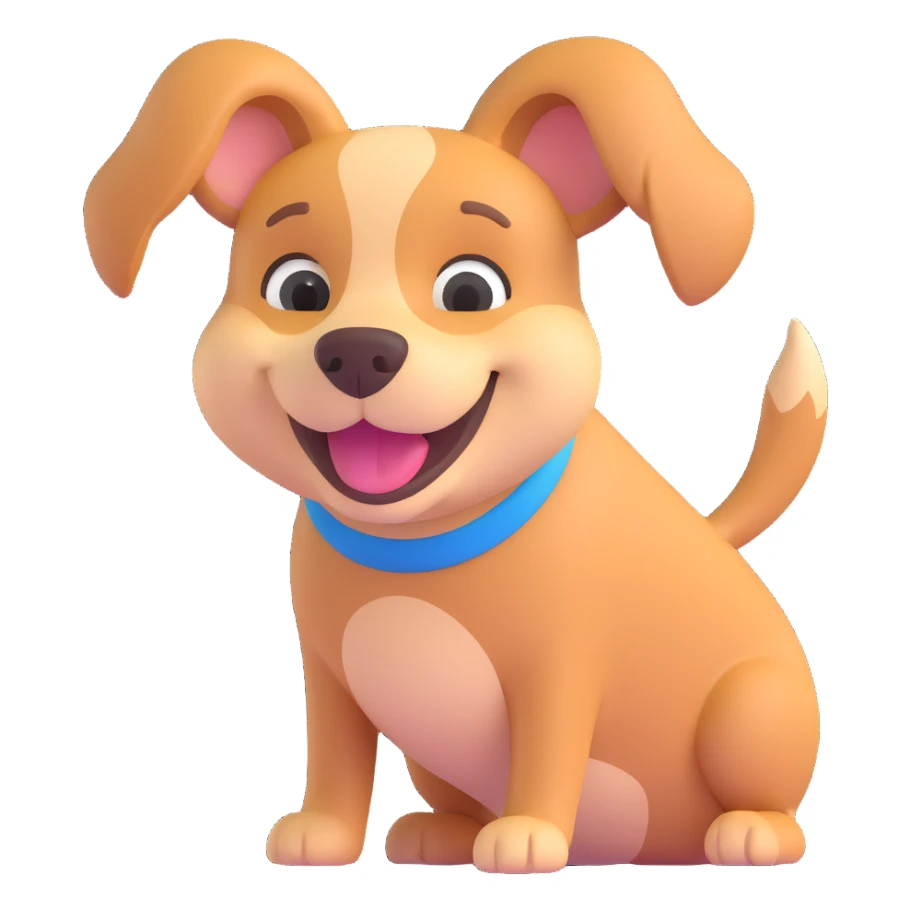 smiling dog sticker