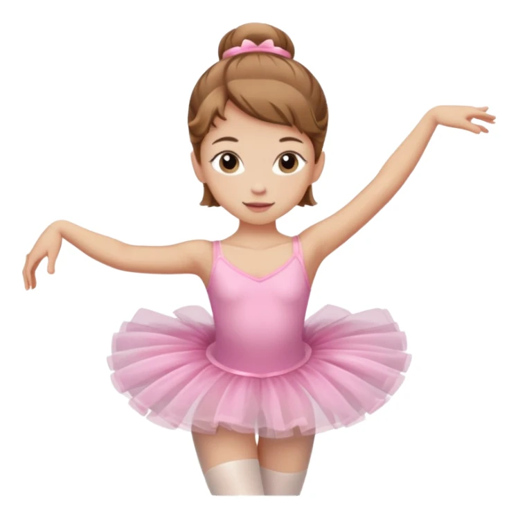 light brown haired white ballerina in pink sticker