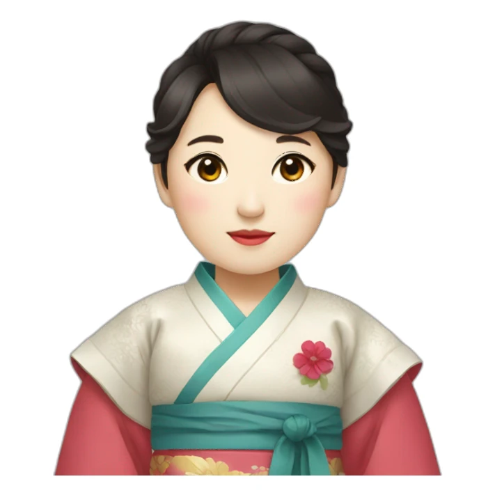 korean traditional dress sticker