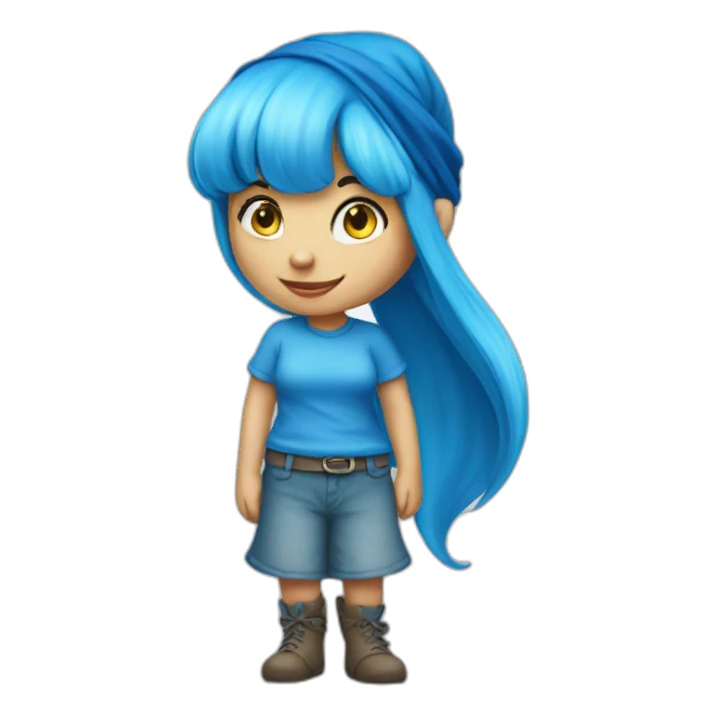 smurf girl sticker