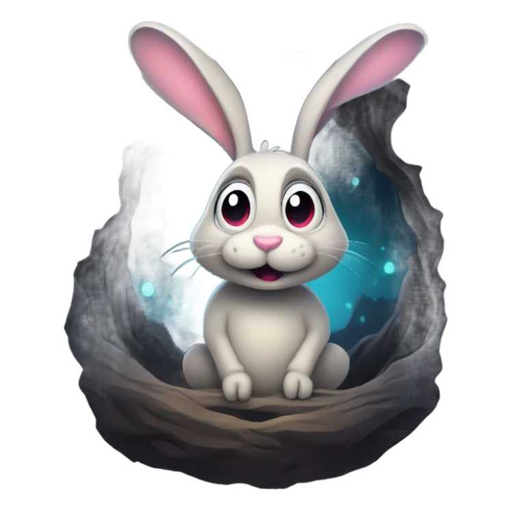 down the rabbit hole sticker