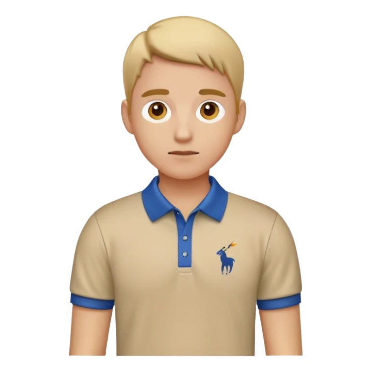 polo shirt with collar popped sticker