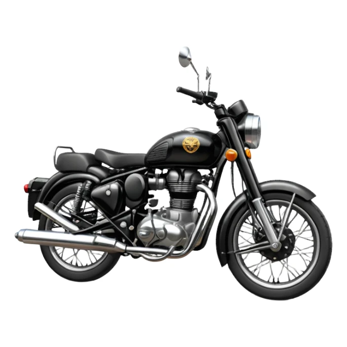 Black royal Enfield sticker
