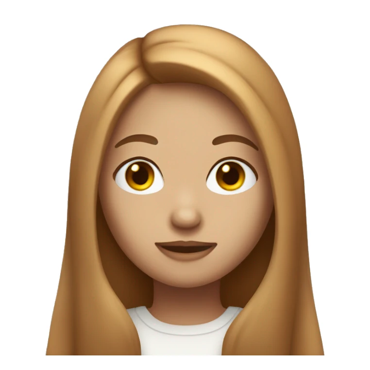 White straight haired brown/ginger girl sticker