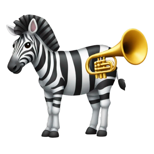 Zebra with a Trumpet sticker